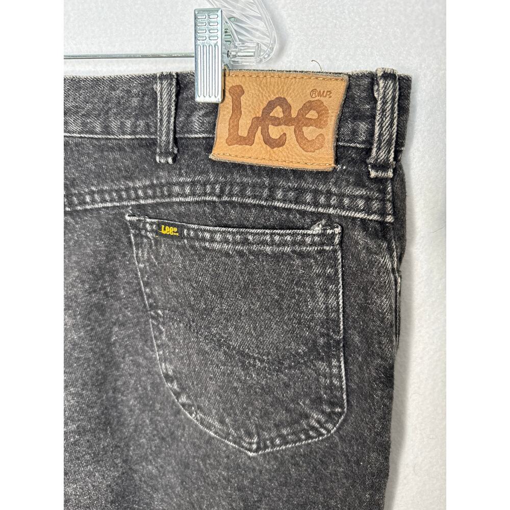 1990s Lee Black Denim Jeans USA Made 42x29 Vintage - Picture 10 of 11